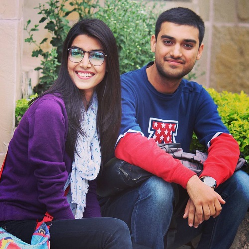 Sargam Koushal with her brother