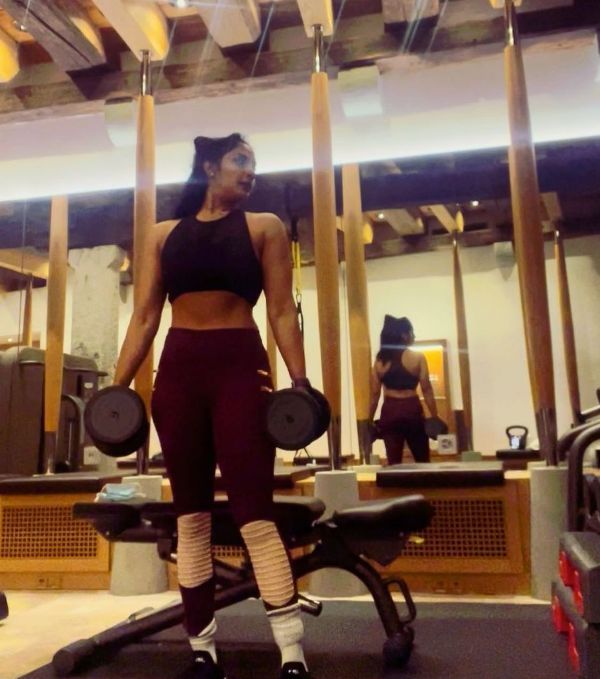 Sriya Reddy at a gym