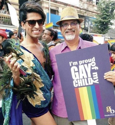 Sushant Divgikar in the LGBTQ parade
