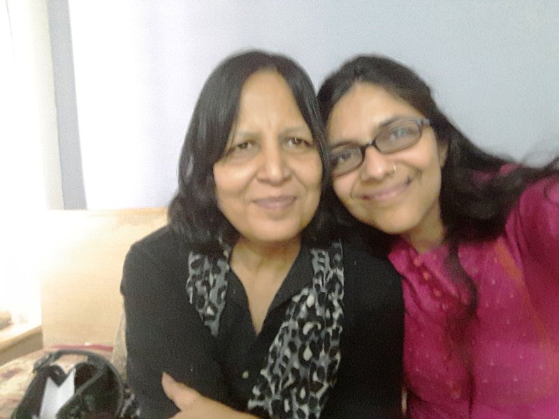 Swati Maliwal with her mother