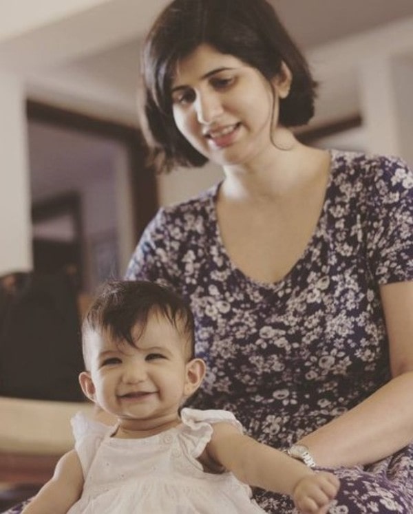 Teesta Setalvad's daughter Tamara Anand with a child