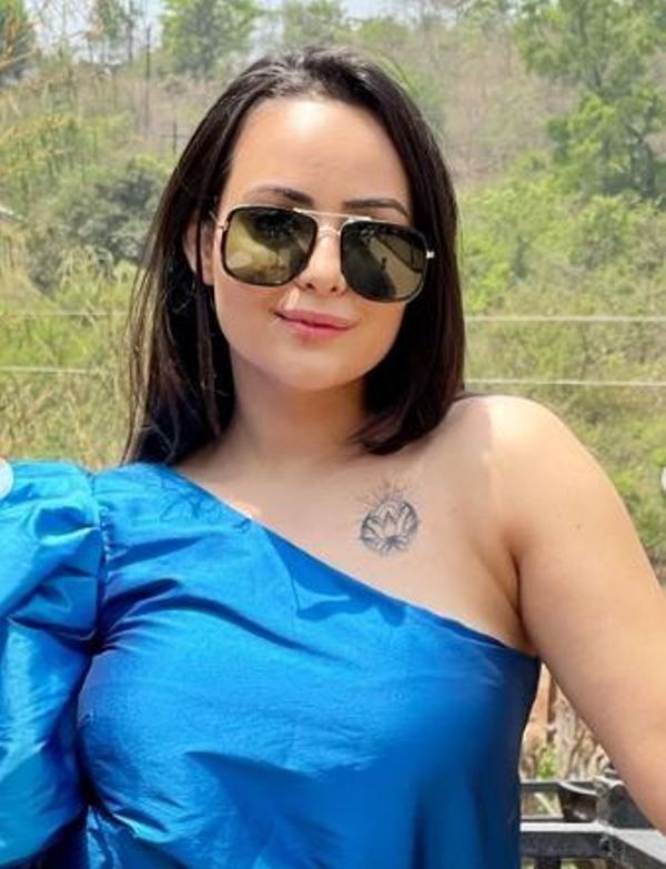 Aanchal Munjal's tattoo on her chest