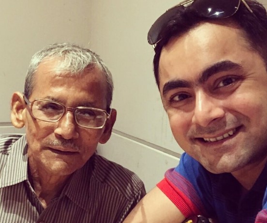 Abhishek Ray with his father
