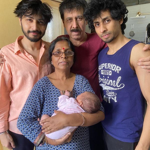 Arjun Harjai with his father, mother, and brother Aditya Harjai