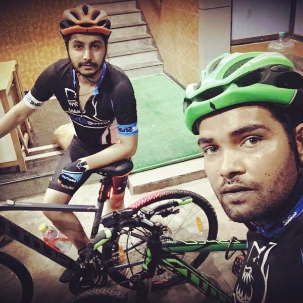Arjuna Harjai with his Scott cycle