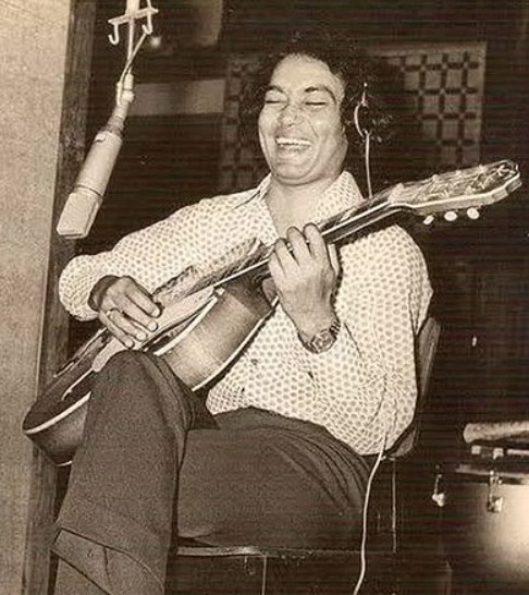 Bhupinder Singh while enjoying playing guitar