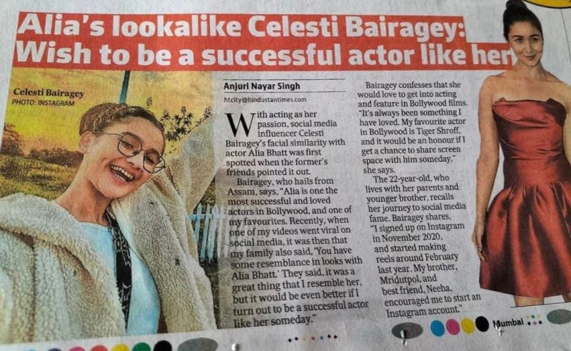 Celesti in the news for being Alia Bhatt's doppelganger