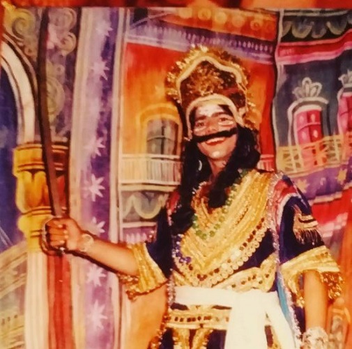 Deepesh Bhan in a theatrical production of Ramleela