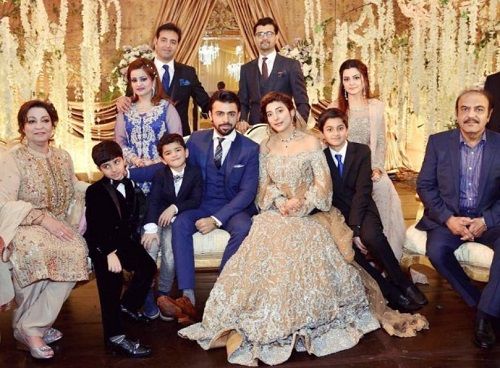 Farhan Saeed with his parents and brothers