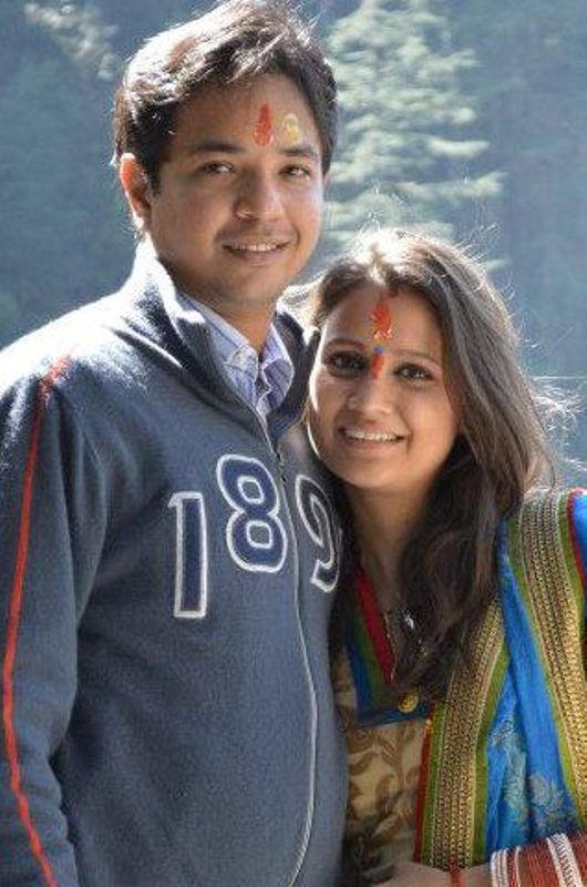 Geeta Joshi with her husband
