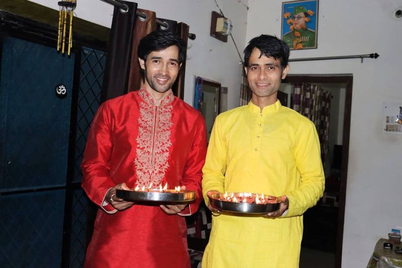 Karan Sharma with his brother