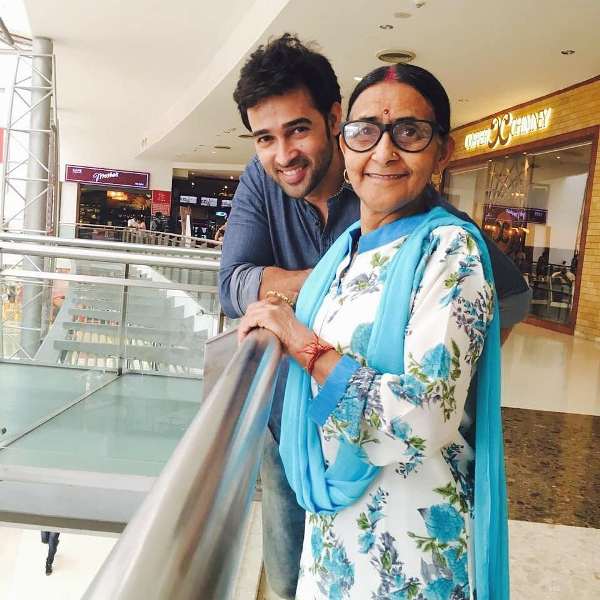 Karan Sharma with his mother