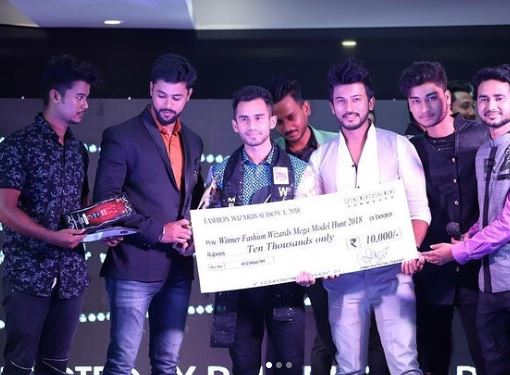 Kishor Das as the second runner-up of Fashion Wizard Mega Model Hunt