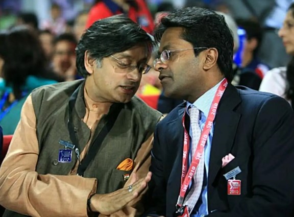 Lalit Modi with Shashi Tharoor
