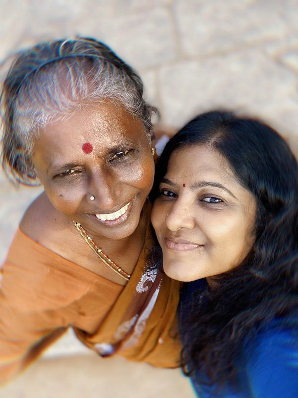 Leena Manimekalai with her mother