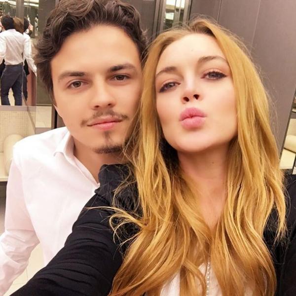 Lindsay Lohan with his ex-fiancé Egor Tarabasov