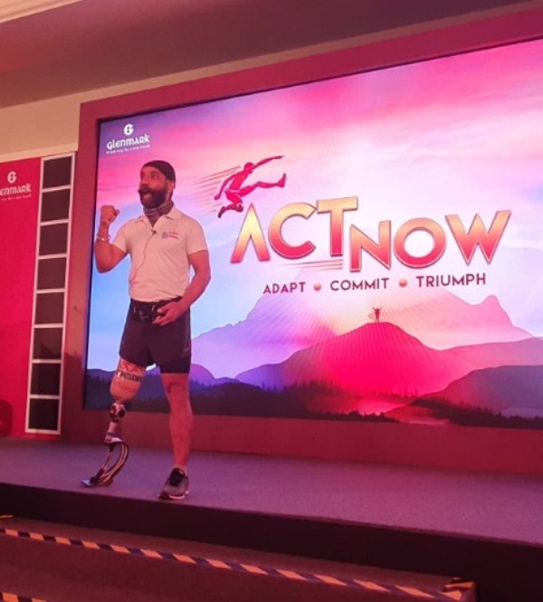 Major DP Singh while giving a motivational speech at ACT NOW