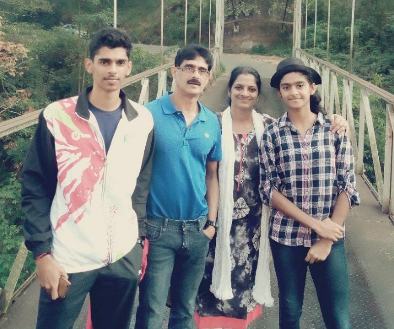 Murali Sreeshankar with his family