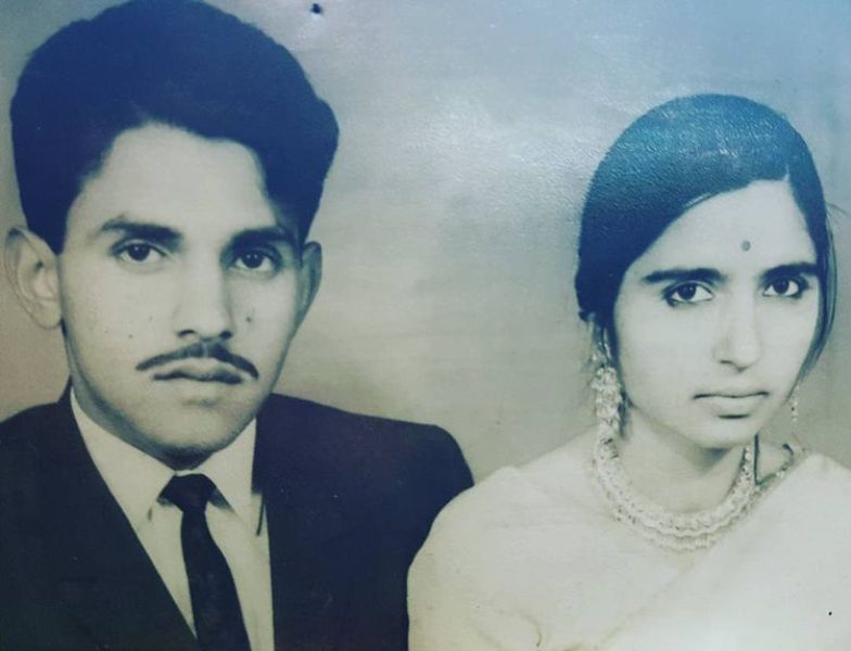 Picture of Aman Verma's parents when they got married