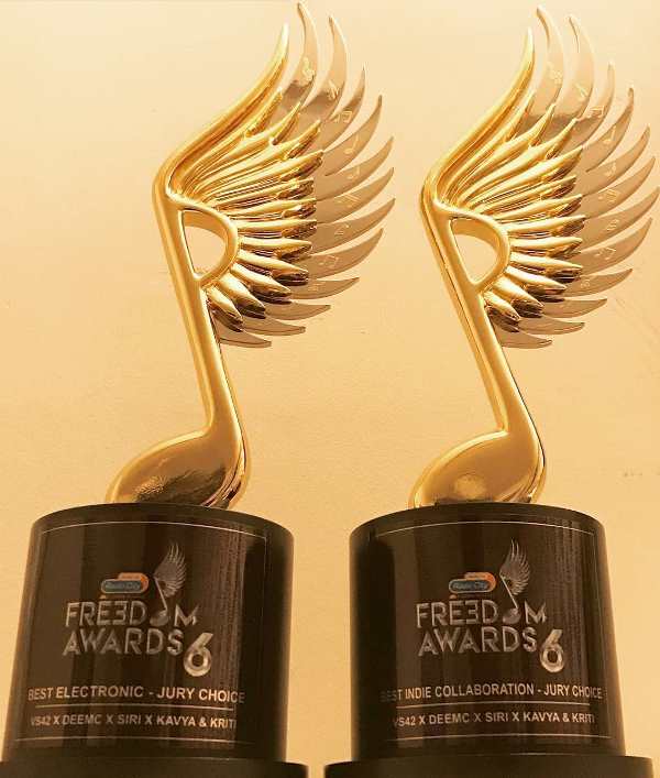 Picture of Freedom Awards won by Dee MC in 2019