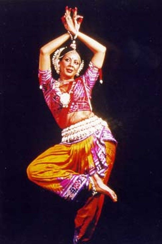 Protima Bedi performing Odissi dance
