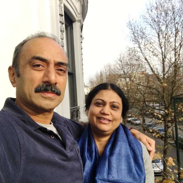 Sanjiv Bhatt with his wife Shweta