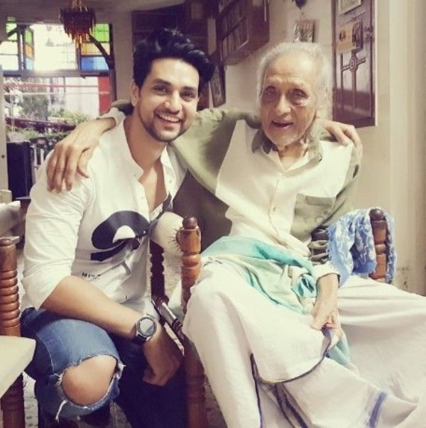 Shakti Arora with his grandfather