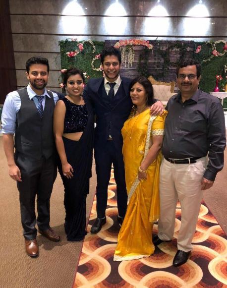 Shantanu Raje with his parents, brother, and sister-in-law