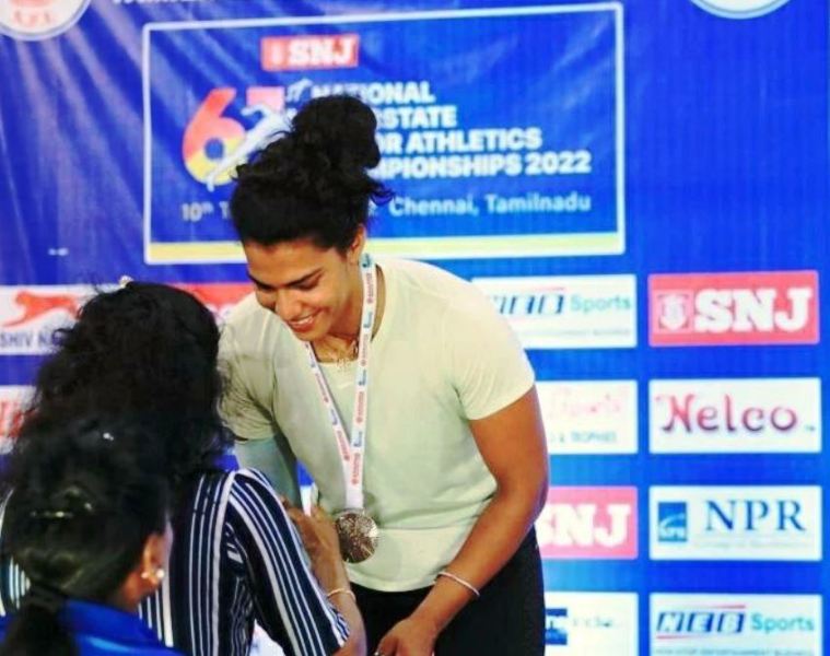 Shilpa Rani at 2022 National Inter State Senior Athletics Championships, Chennai