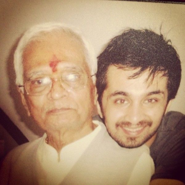 Siddhanth Kapoor with his grandfather