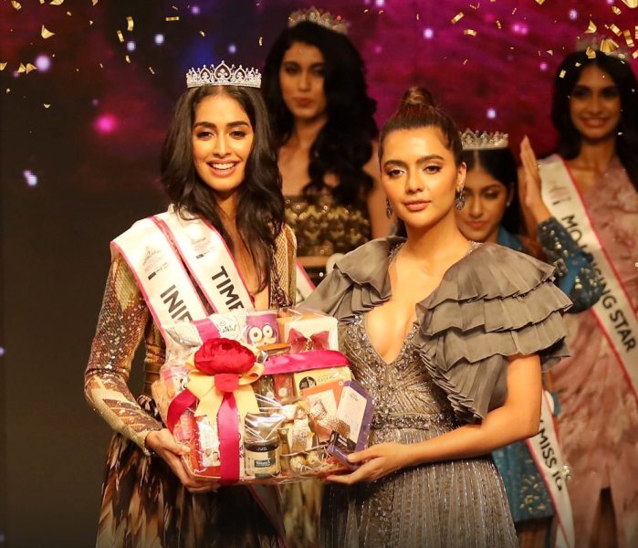 Sini Shetty felicitated for winning 'Times Miss Body Beautiful' and 'INIFD Miss Talented' sub-contests