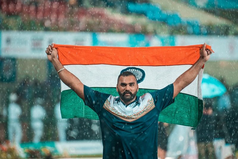 Tajinderpal Singh Toor during the Asian Athletics Championship 2017