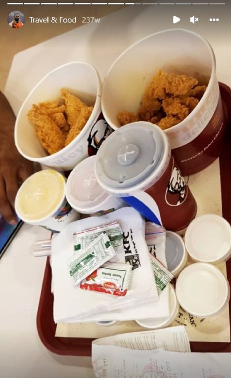 Tajinderpal Singh Toor's Instagram post about his eating habits