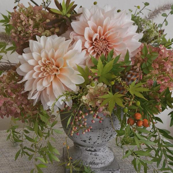 Tanya Gyani's arrangement of gorgeous Dahlias