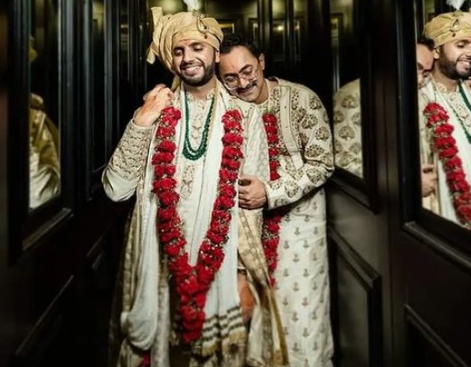The couple after their wedding ceremony in Kolkata