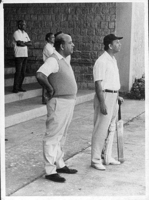 Udupi Ramachandra Rao playing cricket