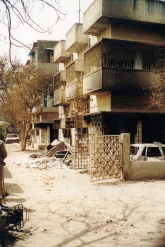 Zakia Jafri's home that was burnt by the mob in 2002