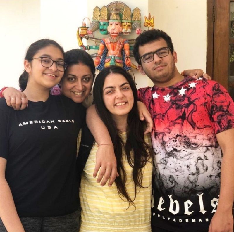 Zoish Irani with her mother and siblings