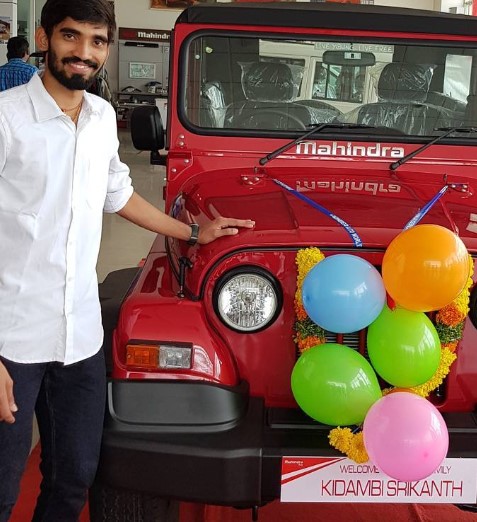A car gifted to Srikanth by Mahindra company