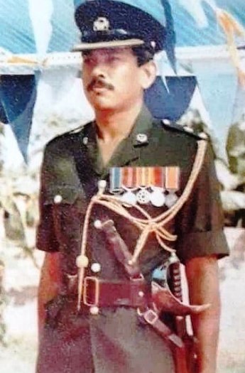 A photo of Gotabaya Rajapaksa taken while serving as the deputy commandant at Sir John Kotelawala Defence Academy
