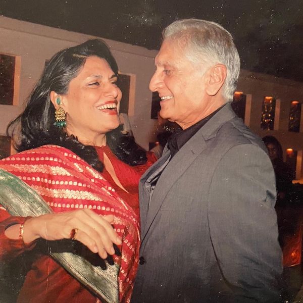 A picture of Sunita Kohli with her husband, Ramesh Kohli, from her 60th birthday celebration