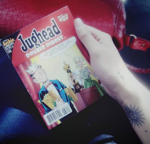 Aaryaa with one of her favourite comic books, Jughead's Double Digest
