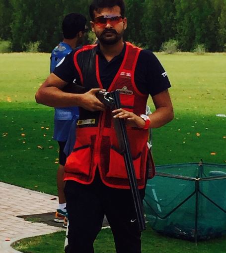 Abbas Ansari during his shooting practice