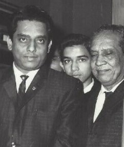Abdul Gaffar Nadiadwala with his father