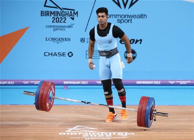 Achinta Sheuli during the Commonwealth Games 2022
