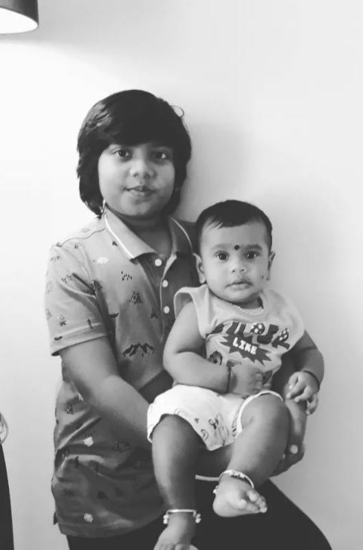 Ashwanth with his brother, Akhilesh