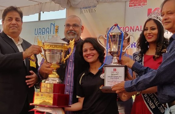 Bhakti Kulkarni after winning the National women championship in 2018