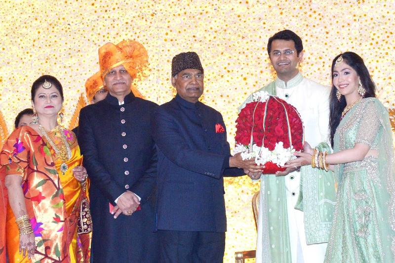 Former President of India, Shri Ram Nath Kovind attending the wedding reception of Justice Uday Umesh Lalit's son Shreeyash in New Delhi in 2020