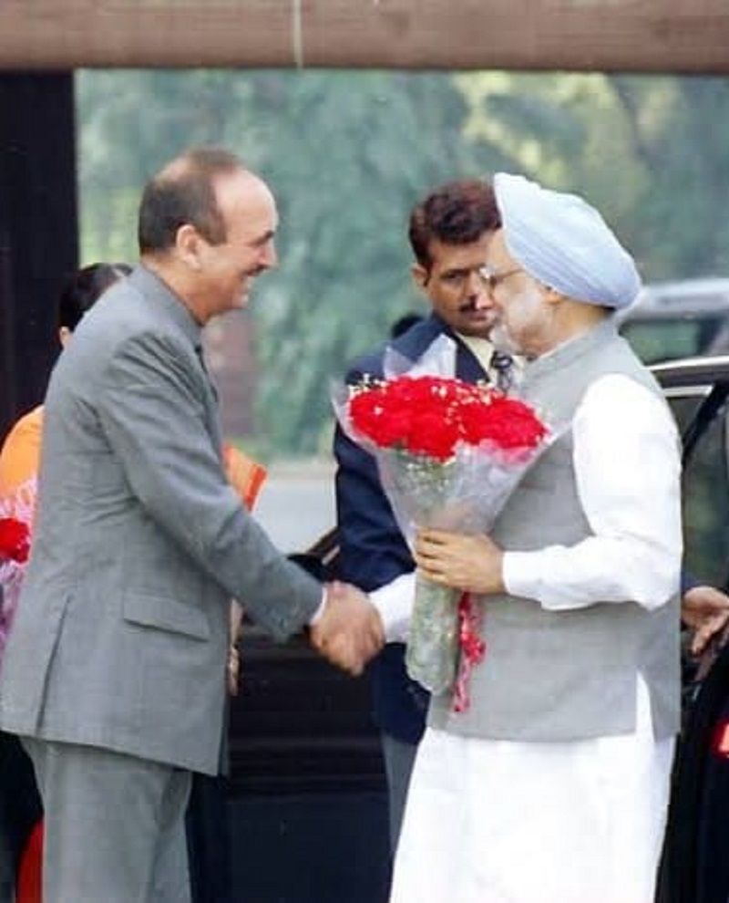 Ghulam Nabi Azad with Dr. Manmohan Singh