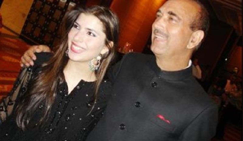 Ghulam Nabi Azad with his daughter